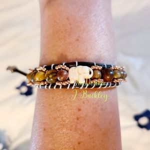 Leather cord wrap bracelet